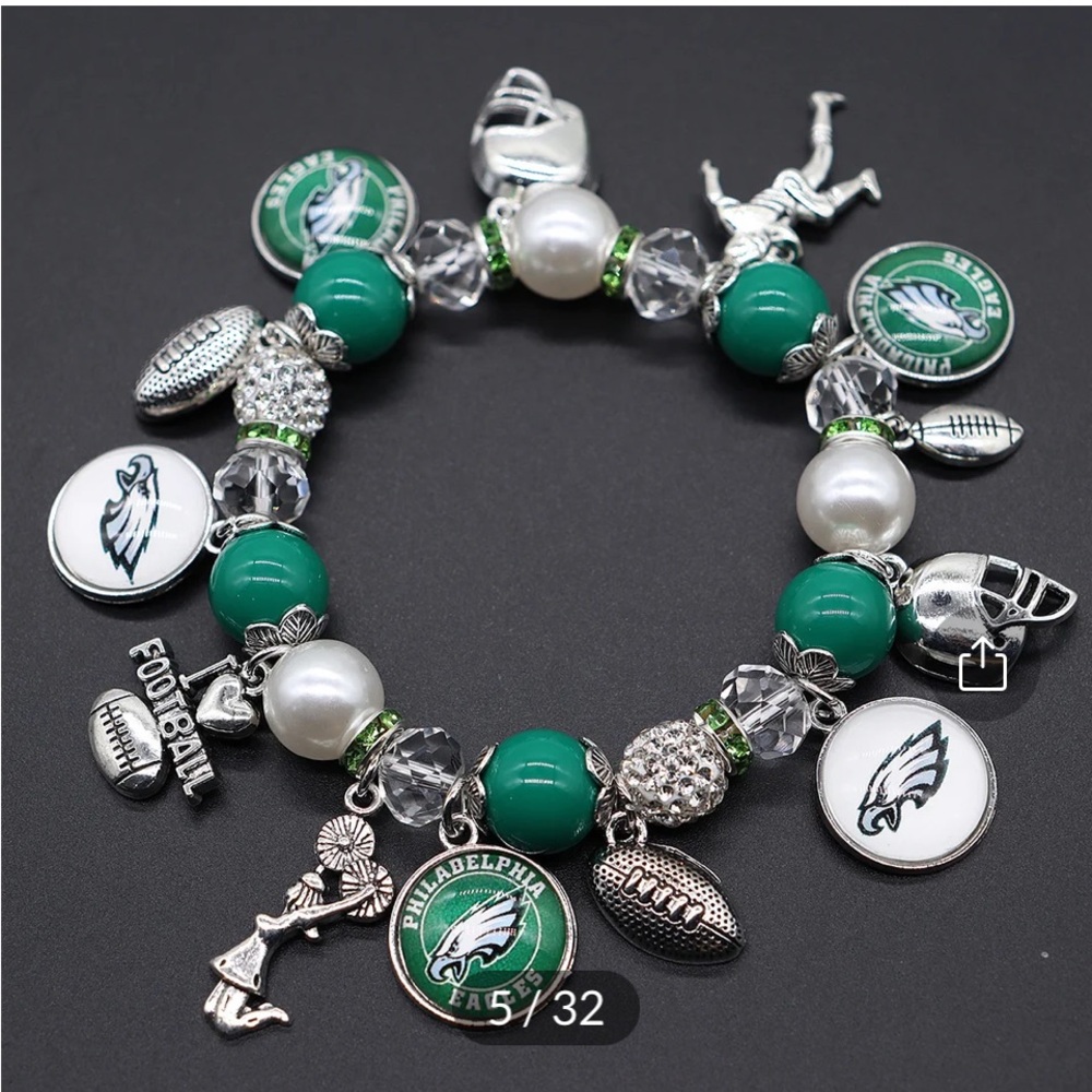 Philadelphia Eagles Charm Bracelet